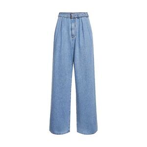 Dries Van Noten Men Light Blue Denim Belted Wide-Leg Jeans
